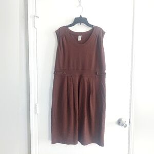 Elegant Brown Sleeveless Dress